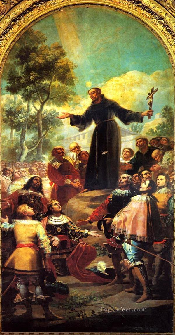 San Bernardino de Siena predicando a Alfonso V de Aragón Francisco de Goya Pintura al óleo
